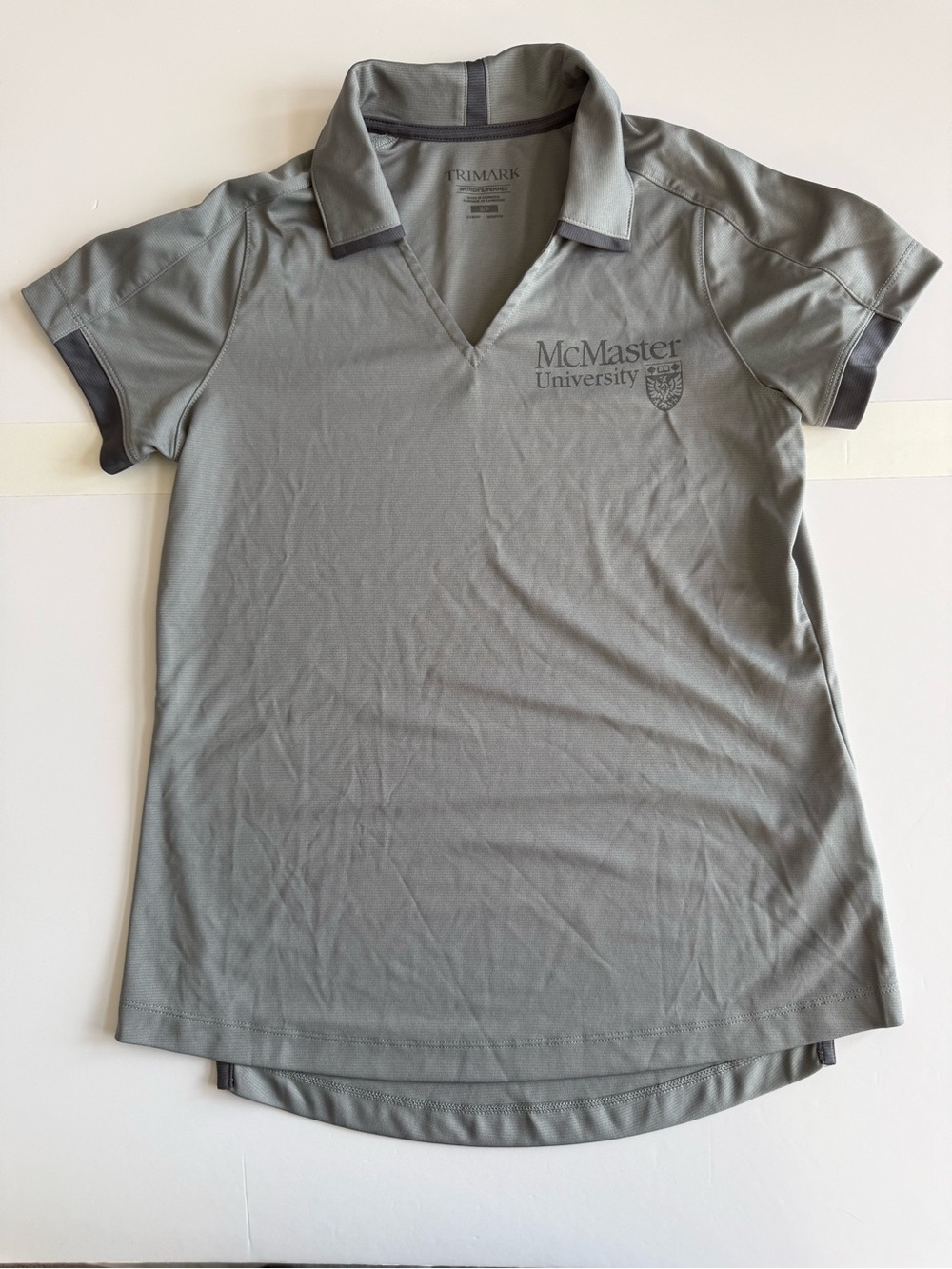 McMaster University Women's Gray Polo Top -